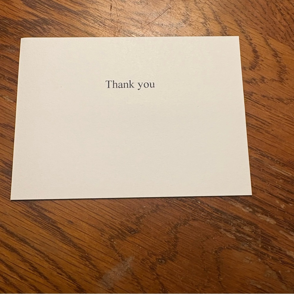 New Dior Elegant White Thank You Card - Picture 2 of 6